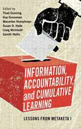 9781108422284-1108422284-Information, Accountability, and Cumulative Learning: Lessons from Metaketa I (Cambridge Studies in Comparative Politics)