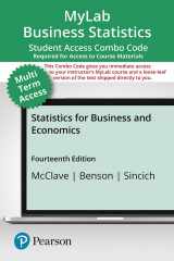 9780137335312-0137335318-MyLab Statistics with Pearson eText - 24 month Combo Access Card for Statistics for Business and Economics 14e