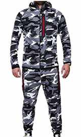 9781943153916-1943153914-Yayu Men's Outdoor Sport Set Two Piece Camo Jacket and Pants Set Suit 1 XL