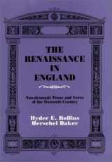 9780881336733-0881336734-The Renaissance in England: Non-Dramatic Prose and Verse of the 16th Century