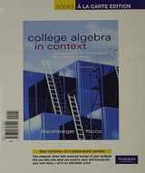 9780321656544-0321656547-College Algebra in Context + Apps for the Managerial, Life, and Social Sciences