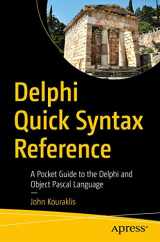 9781484261118-1484261119-Delphi Quick Syntax Reference: A Pocket Guide to the Delphi and Object Pascal Language