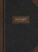 9781951373603-195137360X-Notary Journal: Hardbound Record Book Logbook for Notarial Acts, 390 Entries, 8.5" x 11", Black and Brown Cover