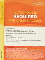 9781305397392-1305397398-CengageNOW, 1 term (6 months) Printed Access Card for Anderson/Sweeney/Williams/Camm/Cochran/Fry/Ohlmann's An Introduction to Management Science: Quantitative Approaches to Decision Making, 14th