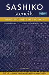 9781644030936-1644030934-Sashiko Stencils, Traditional Collection: 9 Embroidery Designs 3” x 5”, Accurate Stitches & Spacing Every Time