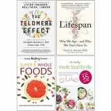 9789123951550-9123951559-The Telomere Effect, Lifespan [Hardcover], Hidden Healing Powers Of Super & Whole Foods, The Healthy Medic Food for Life Meals in 15 minutes 4 Books Collection Set