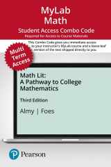 9780137418800-0137418809-Math Lit: A Pathway to College Mathematics -- MyLab Math with Pearson eText + Print Combo Access Code