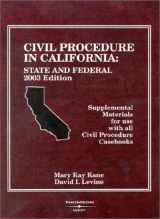 9780314145789-0314145788-Civil Pocedure in California: State and Federal, 2003 Edition