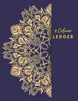 9781701960848-1701960842-4 Column Ledger: Luxury Blue Ledger Books : Accounting Ledger Sheets, General Ledger Accounting Book, 4 Column Record Book : 4 Column Account Book : ... (General Expense Accounting Ledger Notebook)