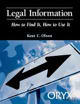 9780897749633-0897749634-Legal Information (How to Find It, How to Use It)