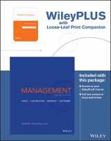 9781119273950-1119273951-Management, 2e WileyPLUS with Loose-leaf Print Companion