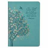 9781642725278-1642725277-Christian Art Gifts Classic Journal Be Still And Know Psalm 46:10 Floral Inspirational Scripture Notebook, Ribbon Marker, Teal/Gold Faux Leather Flexcover, 336 Ruled Pages