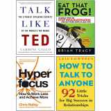 9789124209513-9124209511-Talk Like TED, Hyperfocus, Eat That Frog!, How to Talk to Anyone 4 Books Collection Set