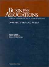 9781587785009-1587785005-Business Associations, 2003 Statutes and Rules (Statutory Supplement)