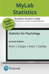 9780136658160-0136658164-Statistics for Psychology -- MyLab Statistics with Pearson eText