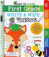 9781645176442-1645176444-Ready to Learn: First Grade Write and Wipe Workbook: Fractions, Measurement, Telling Time, Descriptive Writing, Sight Words, and More!