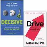 9789124025038-9124025038-Decisive How to Make Better Decisions By Chip Heath, Dan Heath & Drive The Surprising Truth About What Motivates Us By Daniel H. Pink 2 Books Collection Set