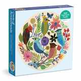 9780735373150-0735373159-Galison Circle of Avian Friends 1000 Piece Round Puzzle from Galison - Challenging Puzzle with Stunning Art of Birds and Flowers by Geninne Zlatkis, Thick and Sturdy Pieces, Makes a Great Gift!