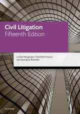 9780192858825-0192858823-Civil Litigation (Legal Practice Course Manuals)