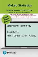 9780136658481-0136658482-Statistics for Psychology -- MyLab Statistics with Pearson eText Combo Access Card