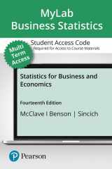 9780136896326-0136896324-Statistics for Business and Economics -- MyLab Statistics with Pearson eText Access Code