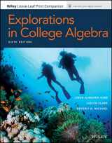 9781119765677-1119765676-Explorations in College Algebra, 6e WileyPLUS Card with Loose-leaf Set Single Term