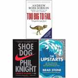 9789123963027-9123963026-Too Big to Fail, Shoe Dog A Memoir by the Creator of Nike, [Hardcover] The Upstarts 3 Books Collection Set