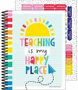 9781483864938-1483864936-Carson Dellosa Happy Place Teacher Lesson Planner With Stickers, 8" x 11" Undated for Classroom Organization and Boho Rainbow Décor