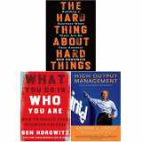 9789123943074-9123943076-The Hard Thing About Hard Things [Hardcover], What You Do Is Who You Are [Hardcover], High Output Management 3 Books Collection Set