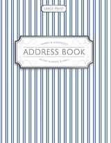 9781944633264-194463326X-Large Print Address Book: Blue Pinstripes