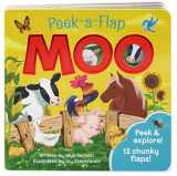9781680521245-1680521241-Moo: Peek-a-Flap Children's Board Book