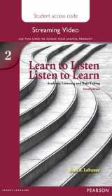 9780133904956-0133904954-Learn to Listen, Listen to Learn 2 Streaming Video Access Code Card