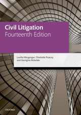 9780192844293-0192844296-Civil Litigation (Legal Practice Course Manuals)