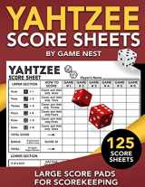 9781951791032-1951791037-Yahtzee Score Sheets: 125 Large Score Pads for Scorekeeping | 8.5" x 11” Yahtzee Score Cards