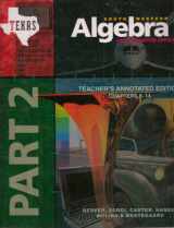9780538675451-0538675454-South Western Algebra 1, an Integrated Approach, Part 2, Teacher's Annotated Edition, Chapters 8-14, Texas