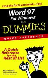 9780764500701-0764500708-Word 97 for Windows for Dummies: Quick Reference