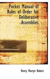 9780559620201-0559620209-Pocket Manual of Rules of Order for Deliberative Assemblies