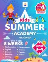 9781946755698-1946755699-Kids Summer Academy by ArgoPrep - Grades 3-4: 12 Weeks of Math, Reading, Science, Logic, Fitness and Yoga | Online Access Included | Prevent Summer Learning Loss