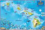 9781601904119-1601904118-Hawaii Map Poster Hawaiian Islands Laminated Map