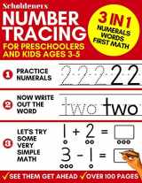 9781797967882-1797967886-Number Tracing for Preschoolers and Kids Ages 3-5: 3-In-1 Book to Master Numerals, Words and First Math (Trace Numbers Practice Workbook for Pre K, K)