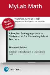 9780135190050-0135190053-Problem Solving Approach to Mathematics for Elementary School Teachers, A -- MyLab Math with Pearson eText Access Code