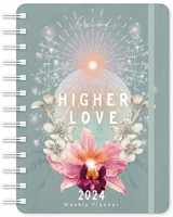 9781631369698-1631369695-FIREWEED 2024 Weekly Planner: Higher Love | Travel-Size 12-Month Calendar | Compact 5" x 7" | Flexible Cover, Wire-O Binding, Elastic Closure, Inner Pockets