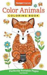 9781497202399-1497202396-Color Animals Coloring Book: Perfectly Portable Pages (On-the-Go! Coloring Book) (Design Originals) Extra-Thick High-Quality Perforated Pages in Convenient 5x8 Size Easy to Take Along Everywhere