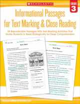 9780545793797-0545793793-Informational Passages for Text Marking & Close Reading: Grade 3: 20 Reproducible Passages With Text-Marking Activities That Guide Students to Read Strategically for Deep Comprehension