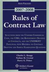 9780735564145-0735564140-Rules of Contract Law, 2007-2008 Statutory Supplement: Selections from the Uniform Commerical Code, the Cisg, the Restatement (Second) of Contracts, and ... Principles, With Material on Contract D