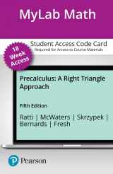 9780137519217-0137519214-Precalculus: A Right Triangle Approach -- MyLab Math with Pearson eText Access Code