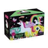 9780735345751-0735345759-Mudpuppy Unicorns Glow-In-The-Dark Puzzle, 100 Pieces – Age 5+, 18” x 12”, Perfect for Family Time, Finished Puzzle Shows Vibrant Illustrations of Unicorns (9780735345751), 1 ea