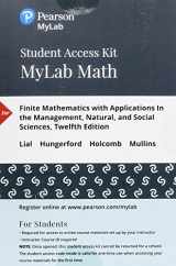 9780134851655-013485165X-Finite Mathematics with Applications in the Management, Natural, and Social Sciences -- MyLab Math with Pearson eText Access Code