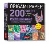 9780804852845-0804852847-Origami Paper 200 sheets Marbled Patterns 6" (15 cm): Tuttle Origami Paper: Double Sided Origami Sheets Printed with 12 Different Patterns (Instructions for 6 Projects Included)