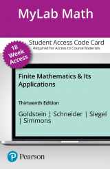 9780137616800-0137616805-Finite Mathematics & Its Applications -- MyLab Math with Pearson eText Access Code